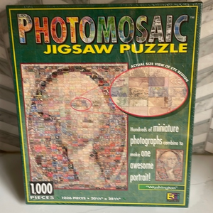 Buffalo Games Photomosaic‎ George Washington 1000 Piece Jigsaw Puzzle New Sealed